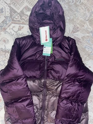 NWT Marmot Women’s 700 fill Guides Down Hoody medium Purple winter coat jacket  - Image 1 of 4