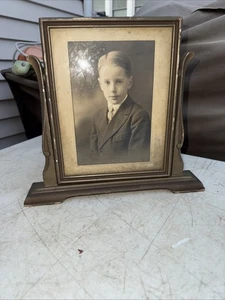 Vintage 20er Jahre Frau Foto mit Art Deco Bild drehbar schwenkbar neigbar Tischplatte - Bild 1 von 8