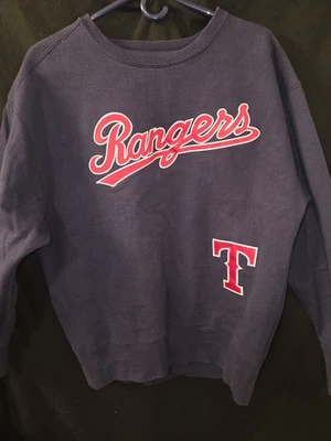 Sudadera Majestic Texas Rangers De Colección Años 90 1990 Azul Marino Para Hombre Talla Grande MLB Foto 1 de 4