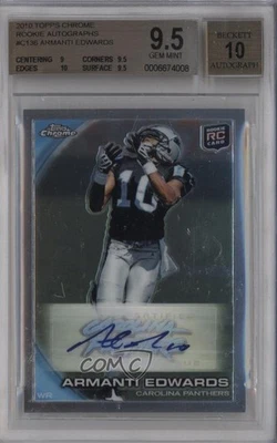 2010 Topps Chrome Rookie Auto Armanti Edwards #C136 BGS 9.5 GEM MINT Auto RC - Image 1 of 2