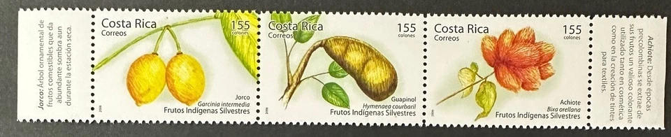 Hermosa tira con bisagras Costa Rica 596 como nueva NUNCA Foto 1 de 1
