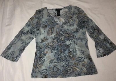 Top transparente The Limited multicolor cachemir para mujer M 200304RGS/WHB Foto 1 de 4