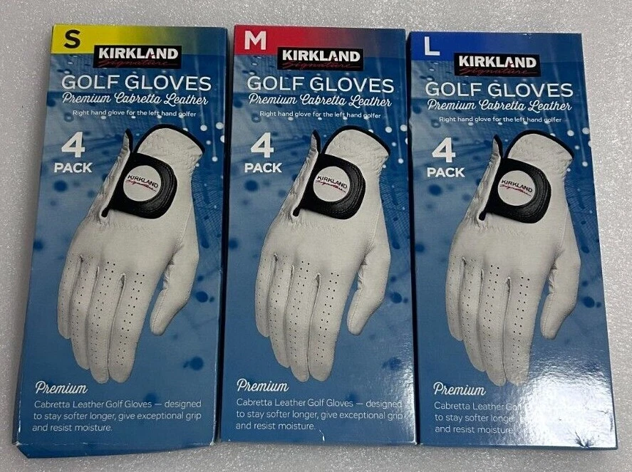 Kirkland Signature Leather Golf Glove 4-pack- right hand gloves Variety #B5 - Image 1 of 1