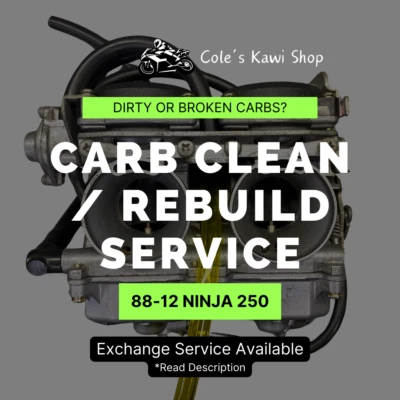 88-07 08-12 Kawasaki Ninja 250 Carb Clean & Rebuild Service Or Exchange EX250R - Imagem 1 de 4