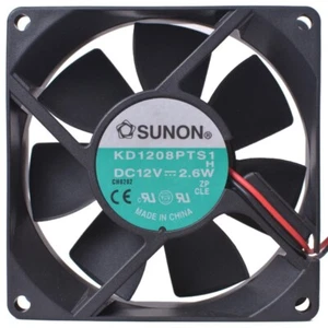 SUNON KD1208PTS1 8025 80mm x 25mm Cooler Cooling Fan DC 12V 2.6W 2Pin TG30 - Picture 1 of 3