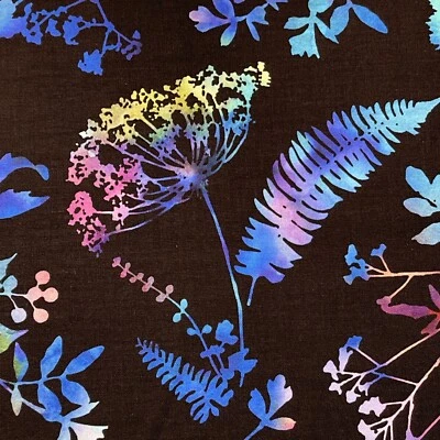 Light Bright Hoffman Flowers Cotton Fabric FQ Fat Quarter Or Continuous Cut - Image 1 of 4