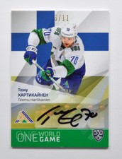 2021-22 Sereal KHL Platinum Autograph #ONE-A30 Teemu Hartikainen 03/11