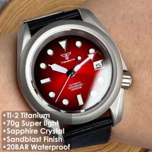 Reloj automático de buceo de titanio real para hombre Sandblast NH35 zafiro impermeable - Imagen 1 de 31