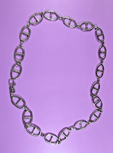 Michael Kors Silver Tone Chain Belt Approx. 39 1/2'' Including Clasp - Picture 1 of 2