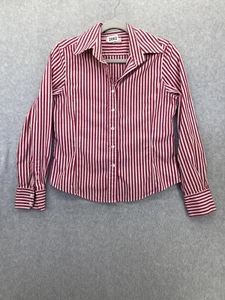 Camisa para mujer Faconnable con botones a rayas manga larga talla pequeña algodón - Imagen 1 de 12