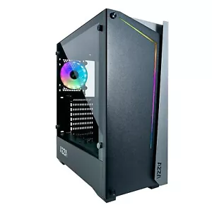 AZZA Apollo 430B DF2 Black Gaming-Gehäuse ATX mATX RGB LED Glasfenster MidiTower - Bild 1 von 5