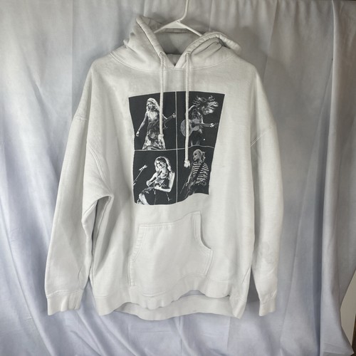OFF WHITE Felpa con cappuccio Taylor Swift ufficiale Eras 2023 Tour Merch Taglia 3XL