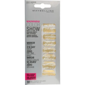 Maybelline Color Show Fashion Prints Nail stickers Chic Mirror 16 Gold Flake - Picture 1 of 1