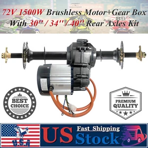 Kit de eje diferencial trasero 30""/34""/40"" motor sin escobillas 72V 1500W para go kart - Imagen 1 de 39