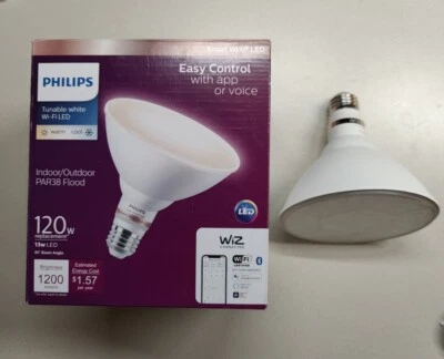 Philips Tunable White PAR38 120W Equivalent Dimmable Smart Wi-Fi Wiz Light - Image 1 of 4
