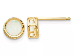 Opal Solitär Ohrstecker 3/5 Karat (ctw) in 14K Gold - Bild 1 von 4