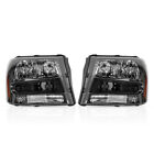 Headlights Headlamps Black Housing LH & RH for 2002-2009 Chevrolet Trailblazer Chevrolet TrailBlazer