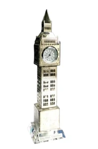 23 CM Big Ben Kristall Glas Uhr 3D Laser Multi Lights London Souvenir Ornament - Bild 1 von 1