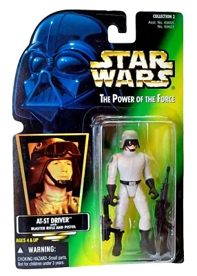 Star Wars Power of The Force (1996) Green Card AT-ST Driver Action Figure - Image 1 of 4