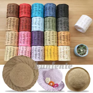 200m/Roll Raffia Paper Cord Straw Braided Rope DIY Crochet Straw Yarn Craft - Picture 1 of 28