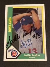 Laddie Renfroe Signed 1990 CMC Card Auto Chicago Cubs Autograph Baseball COA