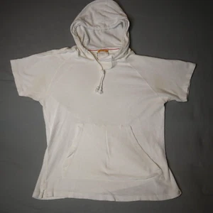 Free Planet T Shirt Mens Medium White Hooded Light weight Pullover SS Hoodie - Picture 1 of 13