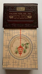 1981 Sammlerstück Werbung Falcon Tool Co. Inc. Seasons Greetings Ephemera OH - Bild 1 von 7