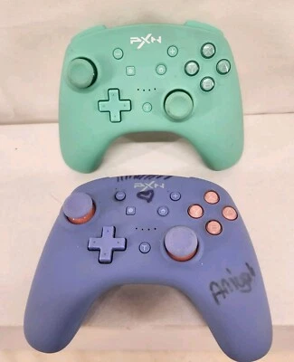 2 Pack - PXN 9607X Wireless Switch Pro Controller, Dual Shock Green Purple - Image 1 of 4