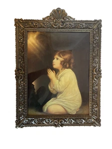 Das Kind Samuel von Sir Joshua Reynolds Kunst hergestellt in Italien verziertes konvexes Glas - Bild 1 von 4