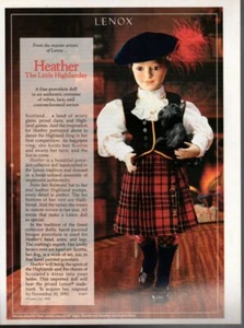 Anuncio impreso publicitario vintage muñeca de 14 pulgadas Heather the Little Highlander Lenox 90 - Imagen 1 de 1