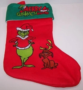 Merry Grinchmas The Grinch & Max Christmas Stocking - Picture 1 of 3