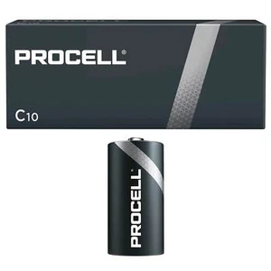 10 x Batterien Duracell Baby C LR14 MN1400 Alkaline 1.5V Procell 10er Pack - Bild 1 von 3