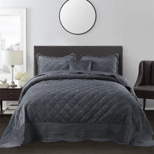 Super Soft Microplush 4-Piece Bedspread Set – Warm, Cozy Bedding for Queen/King - Picture 1 of 139