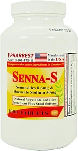 Senna Plus 8.6 Mg & Docusate Sodium 50 mg Generic for Senokot-S 1000 Tablet 2/26 - Picture 1 of 1