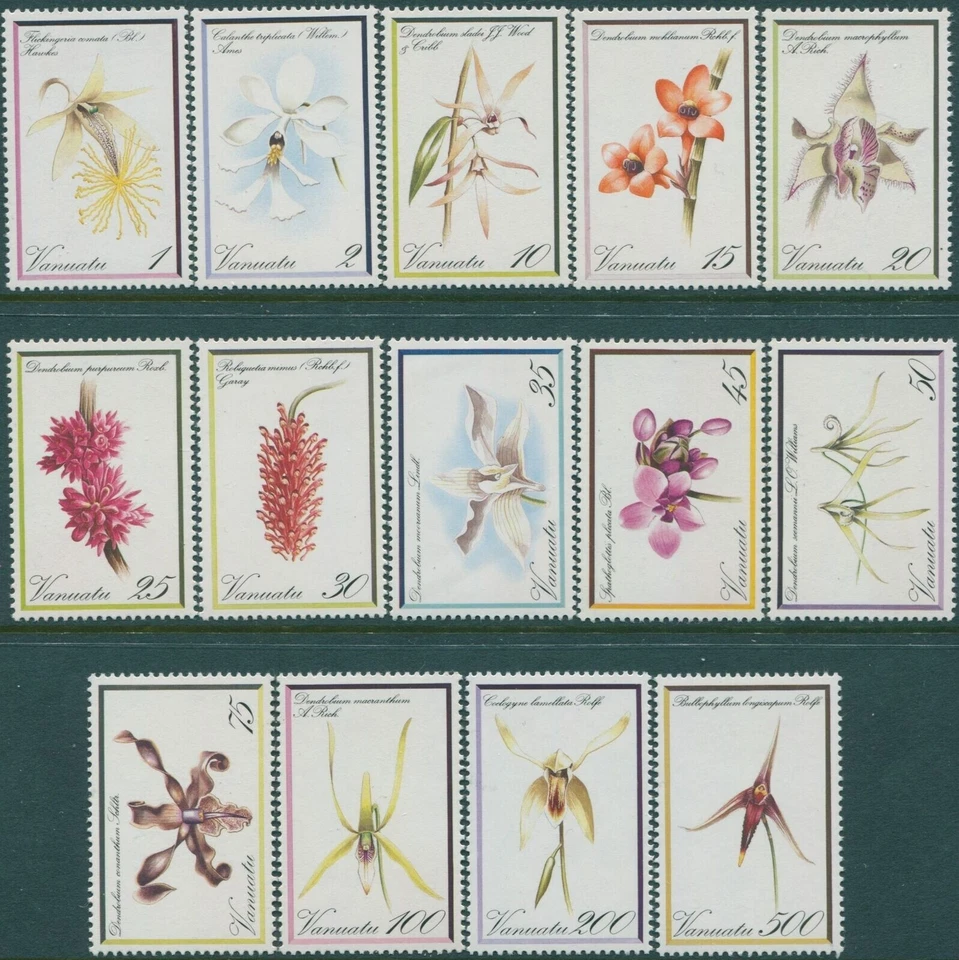 VANUATU 1982 - ORCHIDS OF VANUATU -  SET OF 14 - MNH - Image 1 of 1