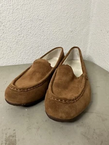 VIONIC Toffee Tan Suede Fleece Lined McKenzie Slippers size 8 comfortable cozy - Picture 1 of 8