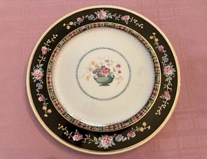 Rare Royal Doulton Urn Black E4630 Luncheon Plate(s) Loring Andrews Cincinnati - Picture 1 of 7