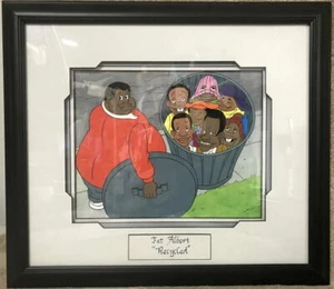 FAT ALBERT ""RECYCELT"" Serie OPC ANIMATION CEL mit allen 8 Zeichen Pro gerahmt - Bild 1 von 2