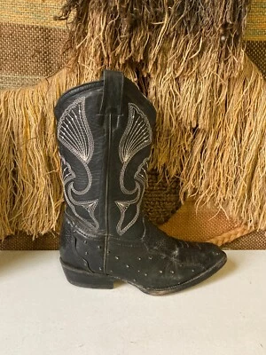 Botas Cheke Botas Vaqueras Juveniles Talla 6.5 Negras Hechas en México Foto 1 de 4