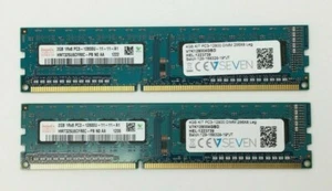 V7 4GB (2 x 2GB) DDR3-1600 PC3-12800 Desktop Memory Model V7K128004GBD - Picture 1 of 5