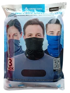 Arctic Cool Multifaction Cooling Face Cover/Gaiter Black/Grey/Blue New - Picture 1 of 1