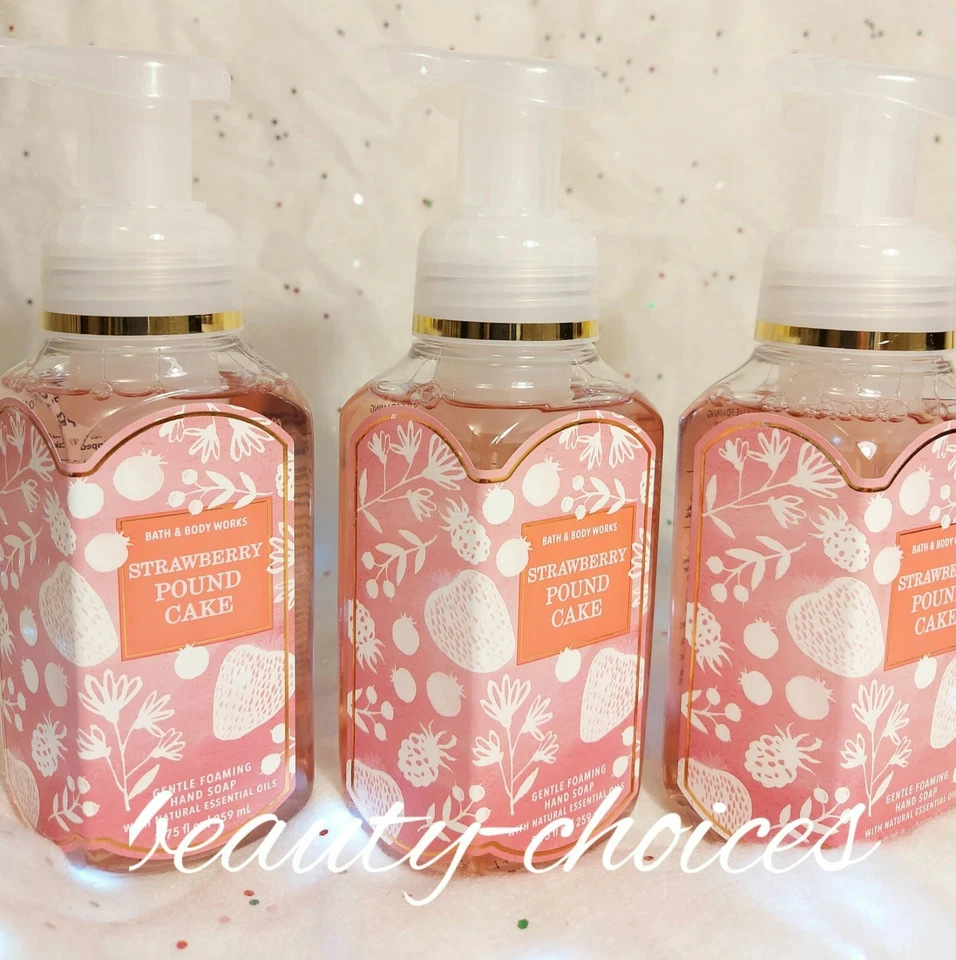 4-pack Strawberry Pound Cake Foaming Hand Soap 8 Oz Bath & Body Works