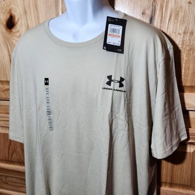 Camiseta Under Armour Hombre 3XL Caqui Tostado | Camiseta Manga Corta Logo | Nueva con Etiquetas  Foto 1 de 4
