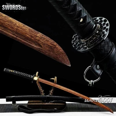 Japanese Training Kendo Katana Practice Sword Bokken Rosewood Safe Blade - Image 1 of 4