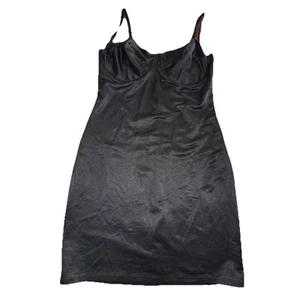 Vintage Nip Tuck Boost Shaper Slip 40C Black Nylon Vintage Shapewear *Damage* - Picture 1 of 8