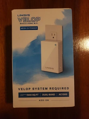 Linksys Velop Plug-In AC1300 Mesh WiFi Add-On Extender - White WHW0101P - Image 1 of 4