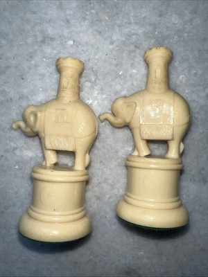 Ivory Elephant Chess Pieces Replica 11th Century Figures Kingsway Florentine R - Image 1 of 4
