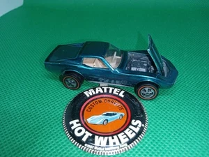 Vintage Hot Wheels Redline 1968 Custom Corvette US "Aqua" mit Knopf *wunderschön* - Bild 1 von 12