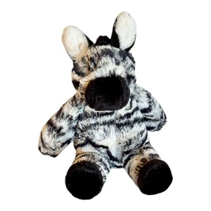 Manhattan Toy Zulla Zebra Plush Black White Striped Lovey Fluffy Small 8” Beanie - Bild 1 von 7