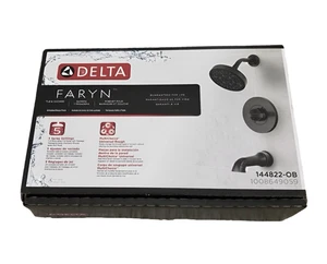 Delta Faryn grifo monomando para bañera y ducha bronce frotado con aceite (válvula incluida) - Imagen 1 de 7